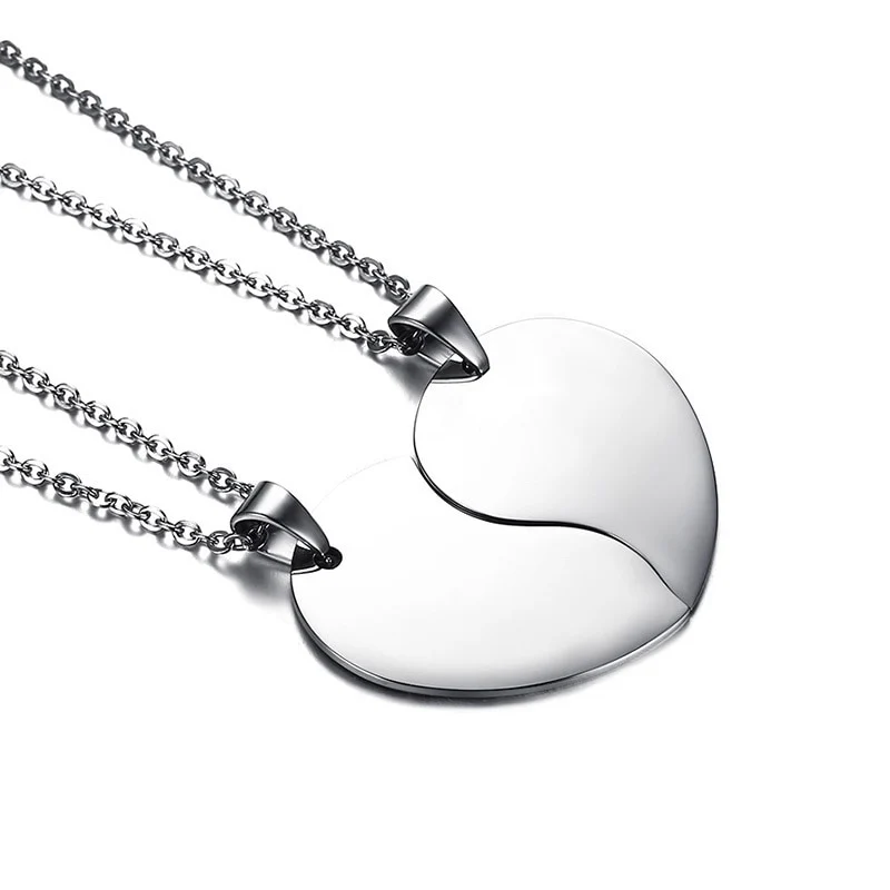 2 Colares para Namorados ou Casais - Her King e His Queen - em Aço - REF1090 - Image 3