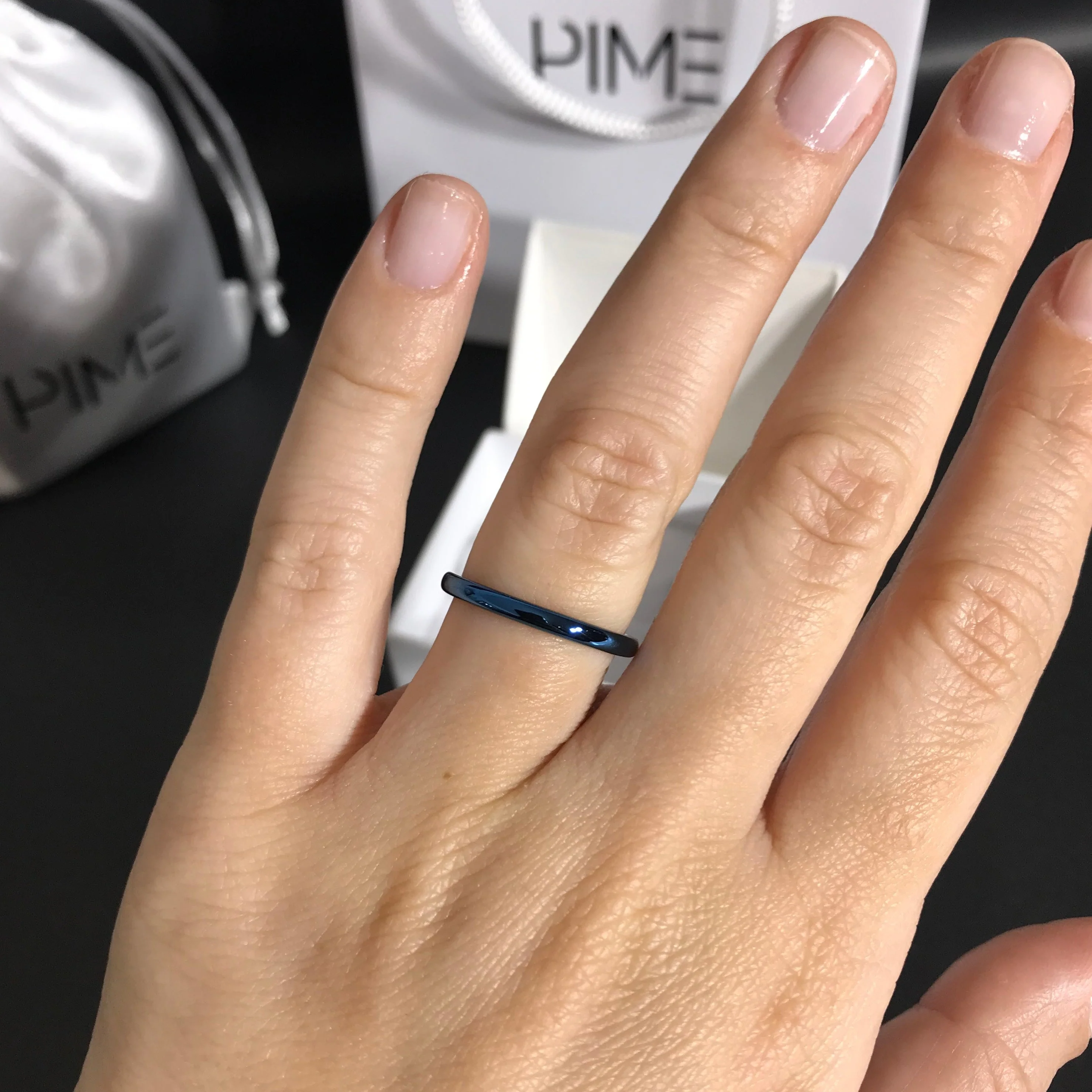 Aliança Azul em Tungsténio 2mm - REF7100 - Image 3