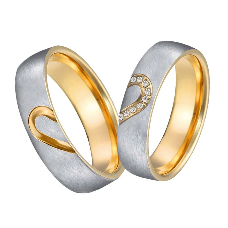 Aliança Coração Unido 6mm em Aço - Alianças de Namoro ou Compromisso (para Namorados) - REF1113 - Image 9