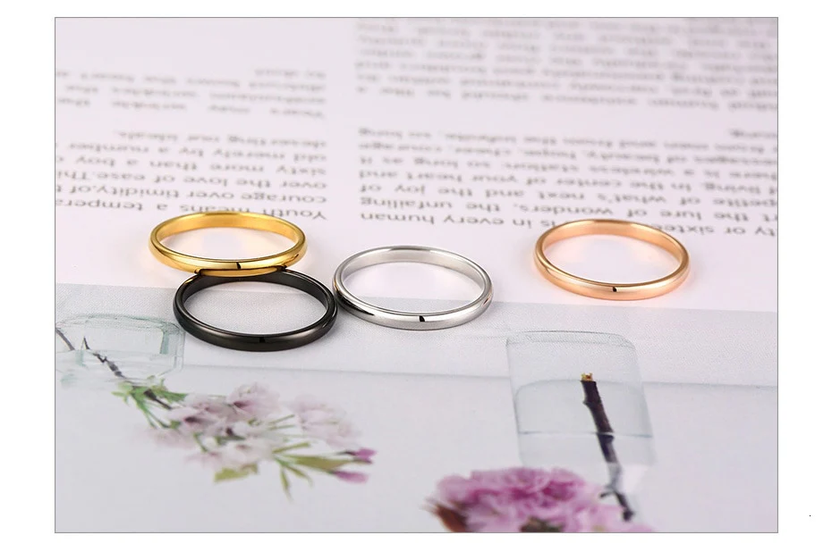 Aliança Preta Fina (2mm) em Aço para Casamento, Namoro ou Compromisso - REF0001614 - Image 4