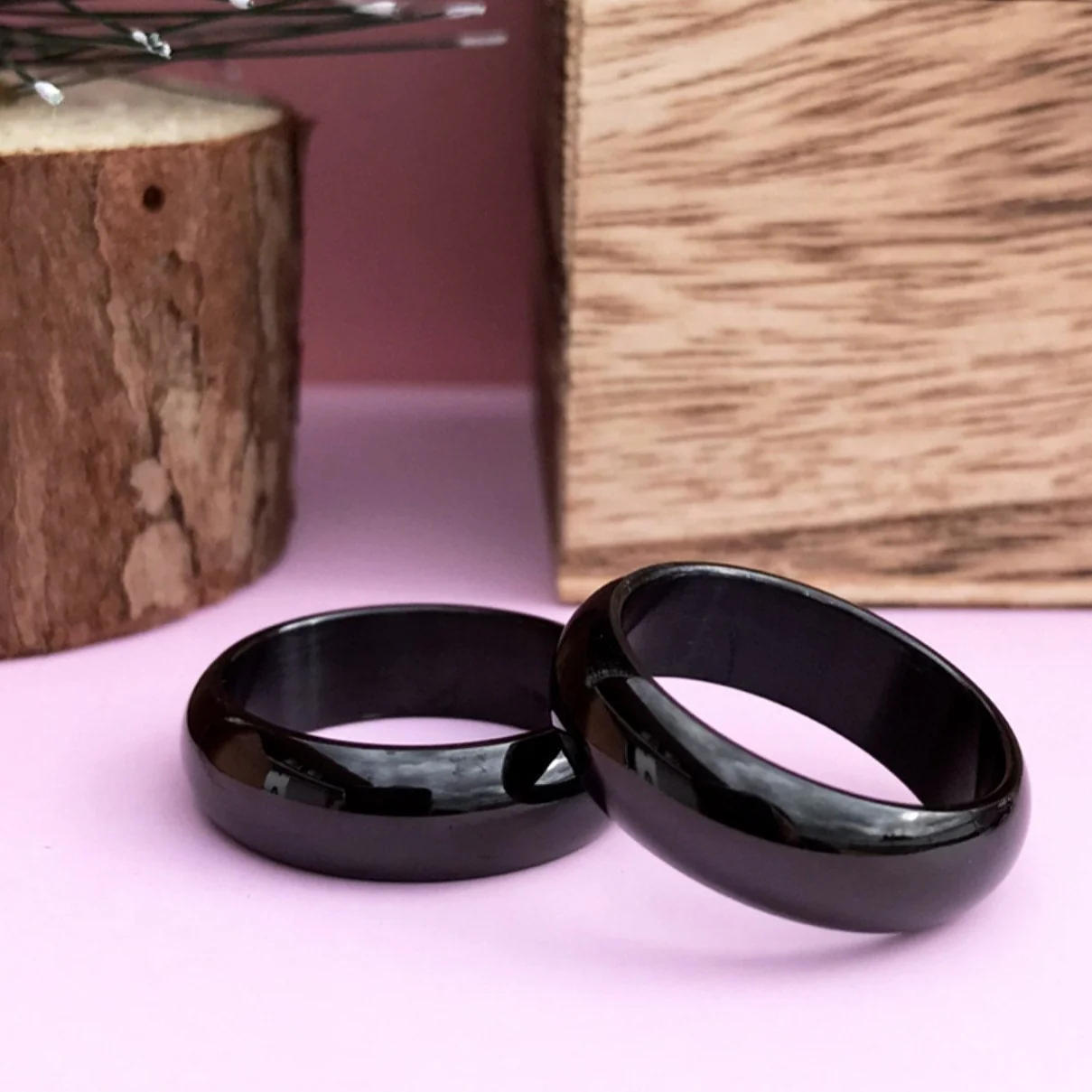 Aliança Tradicional Preta Alta e Grossa (7mm) em Aço para Casamento, Namoro ou Compromisso - REF0001815 - Image 4