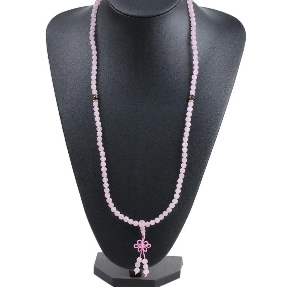 Japamala 7 Chakras com Pedras Naturais Quartzo Rosa - REF1809 - Image 5