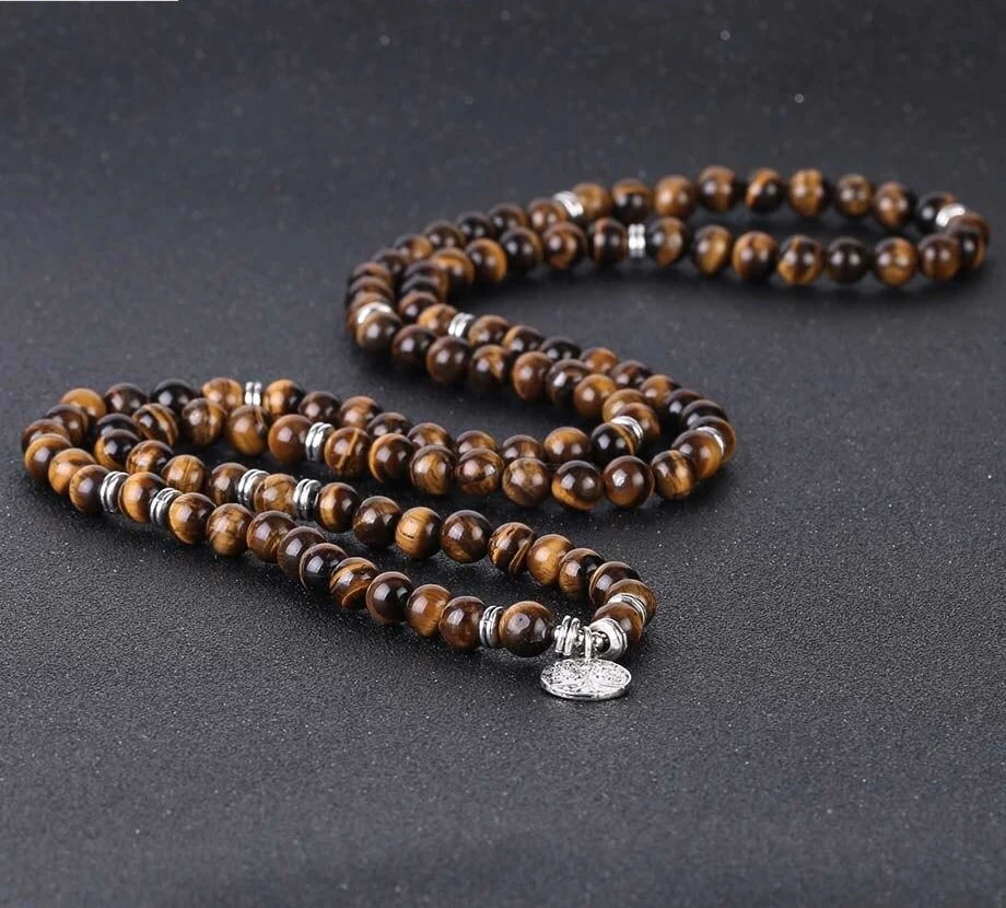 Japamala Olho de Tigre -Símbolo da Proteção contra Más Energias - e Pendente Árvore da Vida - REF1040 - Image 3