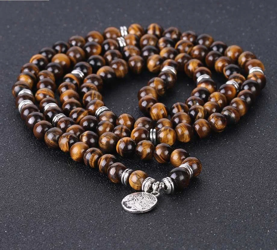 Japamala Olho de Tigre -Símbolo da Proteção contra Más Energias - e Pendente Árvore da Vida - REF1040 - Image 5