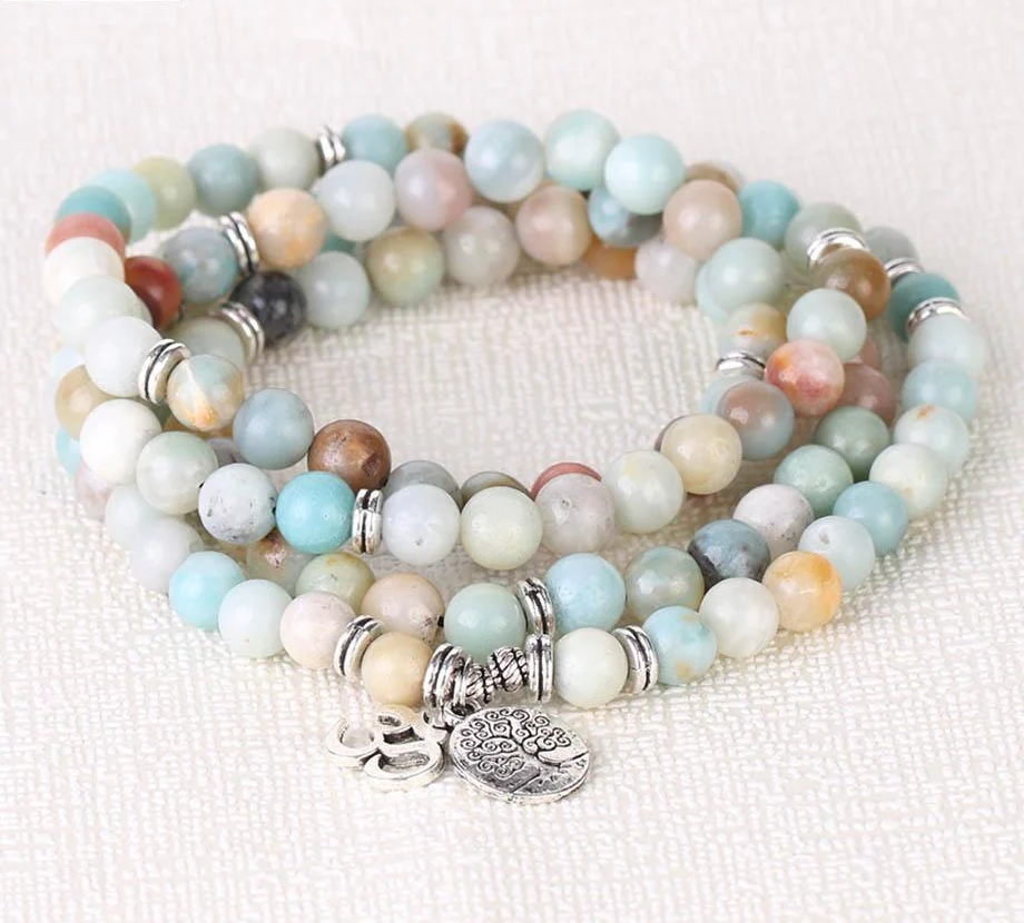 Japamala Pedras Naturais - Reiki - com Pendente Árvore da Vida e Meditação - REF1041 - Image 4