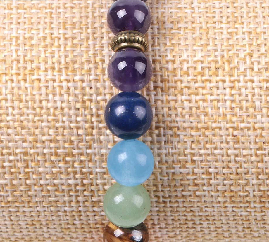 Pulseira Ametista e Pedras 7 Chakras - REF1051 - Image 3