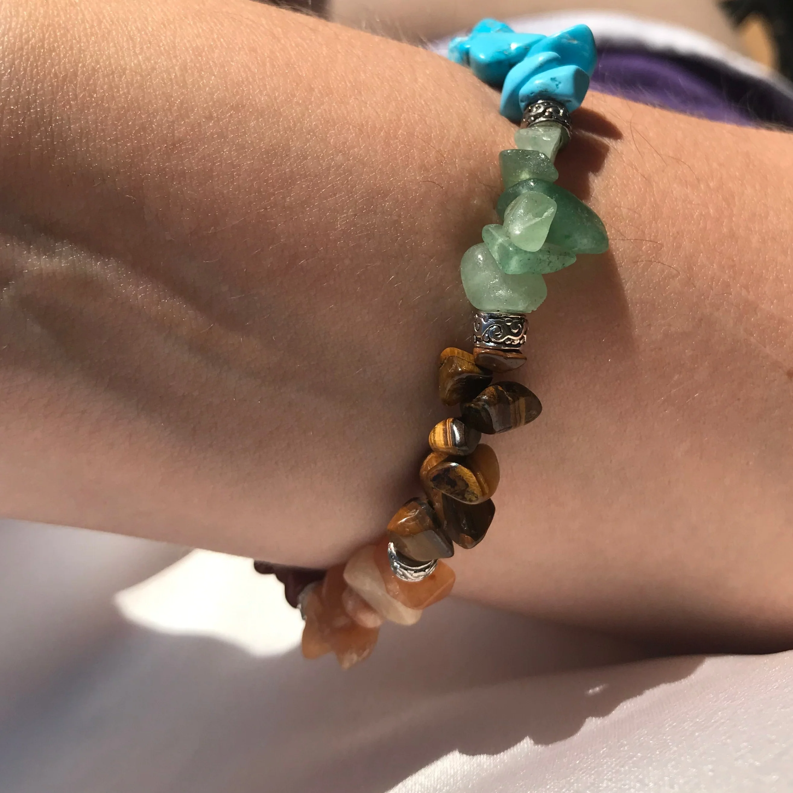 Pulseira Reiki com Pedras Lascadas 7 Chakras - REF1061 - Image 8